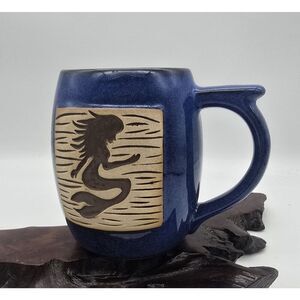 Mermaid Stoneware Mug – Large 16 oz Blue